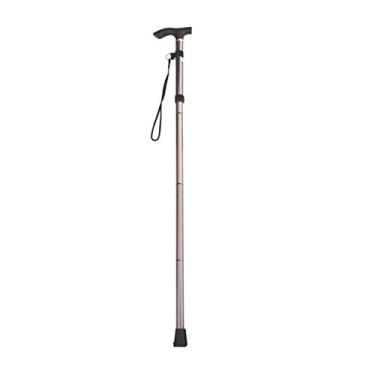 Imagem de Tingpai Liga de alumínio Folding Cane Mão Portátil Bengala Trekking Caminhadas Va s Não-deslizamento 4 Seção Ajustável Bastões com Punho Confortável