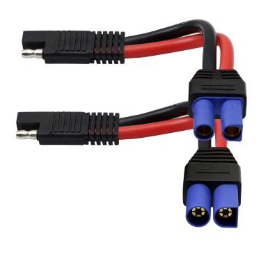 Imagem de Cabo EC5 para SAE, cabo automotivo EC5 F/M plugue para SAE conector de energia 10 AWG para motor de carro pilhas de painel solar (EC5 fêmea + EC5 macho)