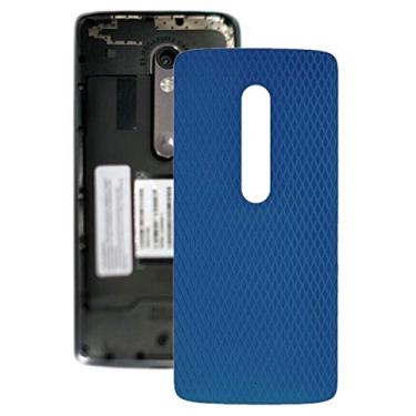 Imagem de Peças de reposição de reparo tampa traseira da bateria para Motorola Moto X Play XT1561 XT1562 (azul) peças (cor: branco)