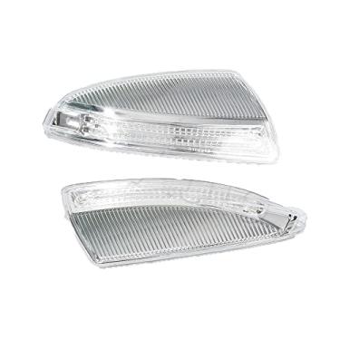 Imagem de JESYMBX Espelho da porta sinal amarelo 1 par esquerdo e direito (motorista e passageiro) lado para Mercedes Benz C-Class C250 C300 C350 C63 2048200721 2048200821