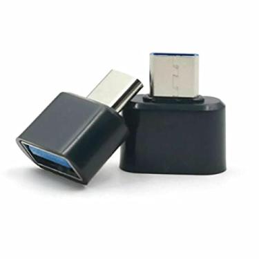 Imagem de 2 adaptadores de telefone ABS conversor OTG Micro USB macho para USB 2.0 para celular tablet Android