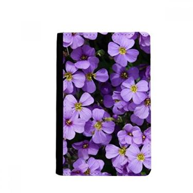 Imagem de Porta-passaporte romântico lindo flores roxas Notecase Burse carteira capa porta-cartão, Multicolor