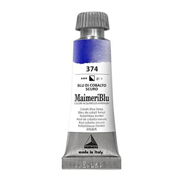 Imagem de MAIMERI BLU Tinta Aquarela Profissional Bisnaga 12ml, Azul Cobalto Escuro