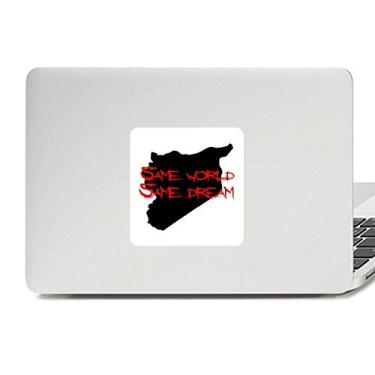 Imagem de Adesivo de vinil com citação asiática, mesmo mundo, mesmo sonho, paster, laptop, decoração de policarbonato