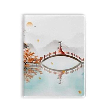 Imagem de Jincheng caderno de aquarela estilo chinês outono capa de goma Diário capa macia