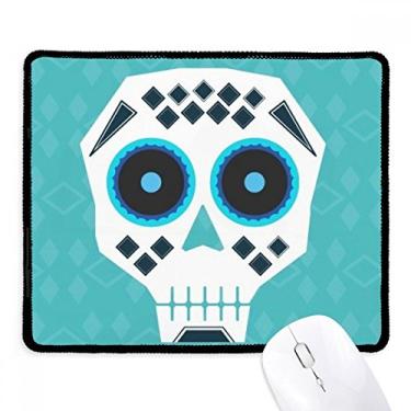 Imagem de Mouse pad Blue Eyes Skull Mexico National Culture Illustration Tapete de borracha para jogos