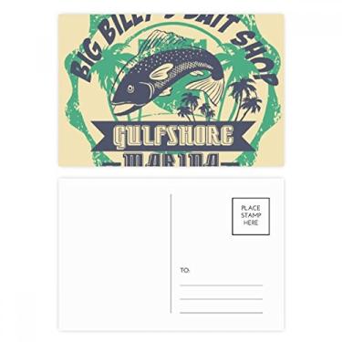 Imagem de Conjunto de cartão postal tropical Fish Coconut Cartão de agradecimento para envio de aniversário