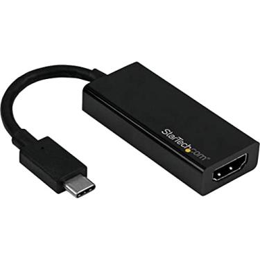 Imagem de StarTech. com adaptador USB C para HDMI - 4K 60Hz - compatível com Thunderbolt 3 - Adaptador USB-C - Conversor dongle USB tipo C para HDMI (CDP2HD4K60), preto
