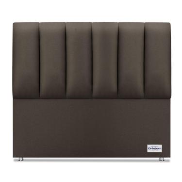 Imagem de Cabeceira South Linho Marrom Casal (11x140x125) - Ortobom