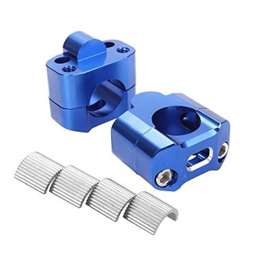 Imagem de Riloer Elevador de guidão de motocicleta 28 mm (1-1/8") ou 22 mm (7/8"), elevação de braçadeira de barra de alça 1 par, ajuste universal, azul
