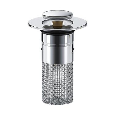 Imagem de Baoblaze Filtro de ralo de pia de banheiro, filtro de ralo de pia tipo push, bujão universal de ralo de pia de banheiro para banheiro externo interno, Núcleo PP