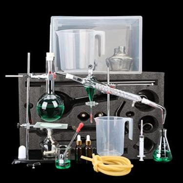 Imagem de Conjunto De Dispositivos De Destilação, Equipamento De Experimento Químico De Destilador De Purificação De Orvalho Puro Doméstico, Destilador De Laboratório, Conjunto De Produtos Vidreiros De Labo
