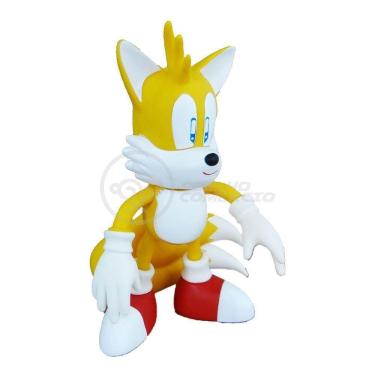 Imagem de Boneco Tails Articulado Grande Super Size 23cm Sonic World