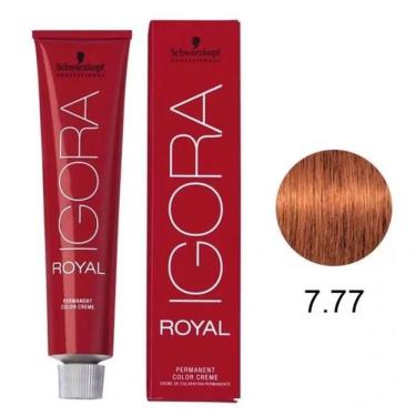 Imagem de Coloração Igora Royal 60g - 7-77 Louro Médio Cobre Extra