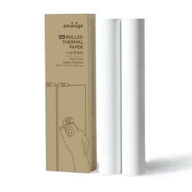 Imagem de PeriPage Papel de impressora térmica A4 enrolado de 100 páginas para longa duração, carta dos EUA de 21 x 28 cm para impressora portátil A40 e Brother Pocketjet Pj762/pj763mfi, Hprt Mt800/mt800q,