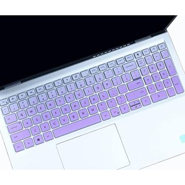 Imagem de Capa de teclado para Dell Inspiron 15 5510 5515 3510 3510 3511 3515 3520 3525 3530 3535, Dell Vostro 15 3510 5510 5515, 2025 Dell 15 Laptop DC152 Protetor de teclado 50 DC15255, roxo ombré