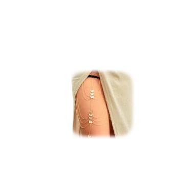 Imagem de Corrente de verão, borboleta, borla, perna, corpo, praia, multicamadas, festival, rave, borboleta, coxa, bijuteria, biquíni sexy, corrente de coxa, para mulheres, Medium, Liga metálica, Liga metálica.