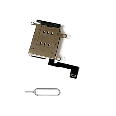 Imagem de ruichuang Substituição da bandeja de cartão SIM duplo OEM para iPhone 12 Pro Max, módulo de slot flexível + leitor SIM (suporte de senão (sem bandeja SIM))