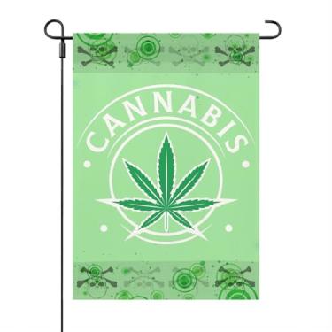 Imagem de Cannabis THC Marijuana Weed 420 CBD bandeira ao ar livre tamanho único, bandeiras de jardim de arte tamanho único bandeira quintal casa placa exterior cannabis THC maconha maconha 420 bandeiras