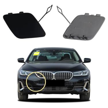 Imagem de Capa de gancho de reboque para para-choque dianteiro de carro compatível com edição de luxo BMW série 5 2021 2022 2023 520 528 530 535 550i tampa de reboque 51119852209 51115A29948 tampa pequena de
