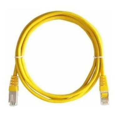 Imagem de Cabo De Rede Rj45 Cat5E Ethernet Patch Cord 1 Metro Amarelo
