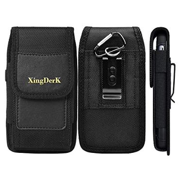 Imagem de Coldre de telefone para iPhone 11 XR XS Max Samsung Galaxy A10s S10 S10+ OUKITEL C21 C22 Motorola G7 Plus Nylon Oxford Bolsa de transporte com alça para cinto bolso de cintura masculina com