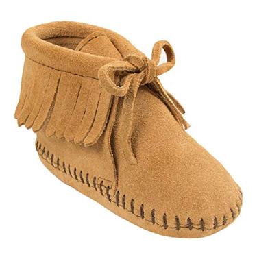 Imagem de Bota de franja Minnetonka (infantil), Tan, 4 Toddler
