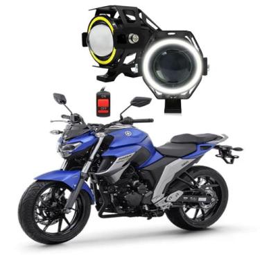 Imagem de Par de Farol de Milha Angel Eye U7 Mini para Moto Yamaha Fazer 250 201
