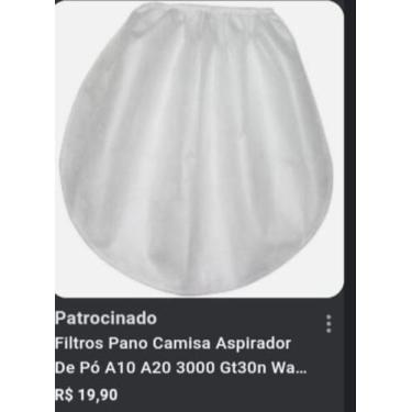 Imagem de Filtro de pano camisinha aspirador de pó - Paulo Máquinas