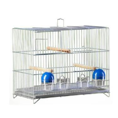 Imagem de Gaiola Pássaros Criadeira c/ 4 Comedouros Branca (E043) - Gaiolas Lond