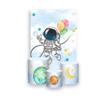 Imagem de Painel De Festa Vertical 1,50 x 2,20 + Trio De Capas Cilindro - Astron