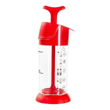 Imagem de Aeroccino Espumador De Leite Cremeira Pressca Cores, Vermelho Ruby