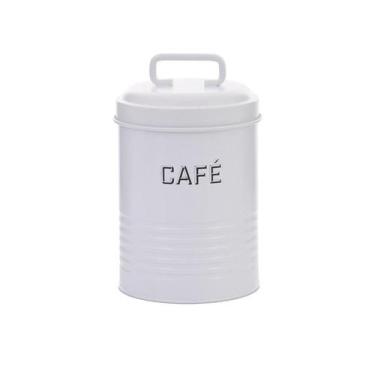 Imagem de Lata Café Branca 12x19x12Cm Metal - Mai Home