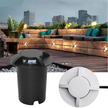 Imagem de 10 Balizadores 1W Embutir 4 Fachos Luz Angular Branco Quente - CBC