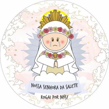 Imagem de Painel de Lona Redondo Santinhos Católicos Nossa Senhora da Salete - F