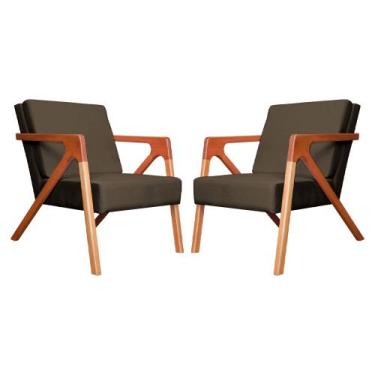 Imagem de Kit 02 Poltronas Decorativas Monalisa para Recepção Veludo Cores - DS 