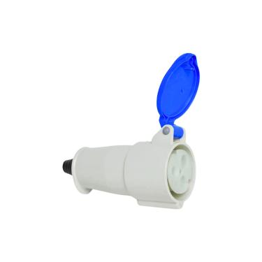 Imagem de Plugue Industrial Acoplamento 32A 2P+T 200/250V IP44 9H Azul N3256 – Steck