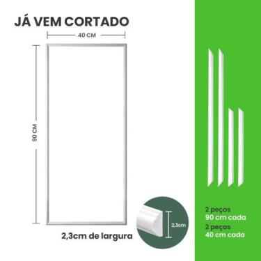 Imagem de Roda Meio Boiserie Autocolante Kit Cortado 40x90 Modelo RM61 2,3cm - M