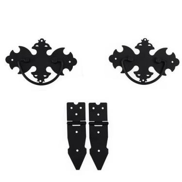 Imagem de Kit 8 Puxadores Rustico Medalhão + 16 Dobradiças rústicas - Telis Ferr