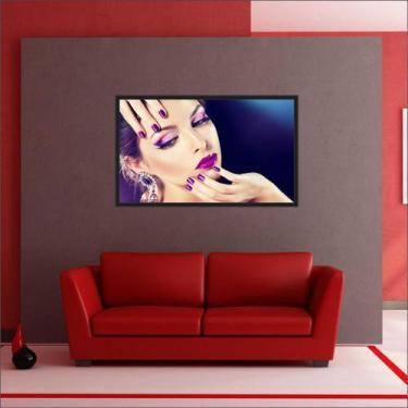 Imagem de Quadro Decorativo Maquiagem Salão De Beleza Fashion Hair Com Moldura 1