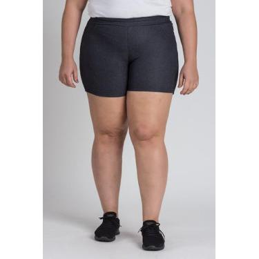 Imagem de Bermuda Feminina Plus Size Sarja Cós Elástico Atrás -Serena, G4, Marin