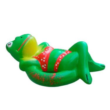 Imagem de Sapa Rã Perereca de Biquíni Em Cerâmica Decorativa de Jardim - Retrofe