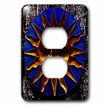 Imagem de 3dRose lsp_165323_6 uma placa de sol de jardim que foi reproduzida em uma capa de interruptor de luz de imagem de latão