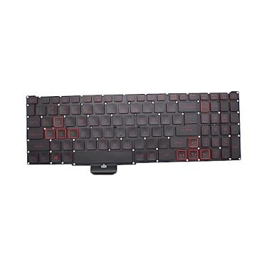 Imagem de Novo teclado de substituição para Acer Nitro 5 AN515-54 AN515-55 AN515-43 AN515-44 AN517-51 AN517-52 AN715-51 N18C3 N18C4 AN515-54-51M5 AN51555 -54-54 Teclado 5YM AN515-54-71FT retroiluminado vermelho