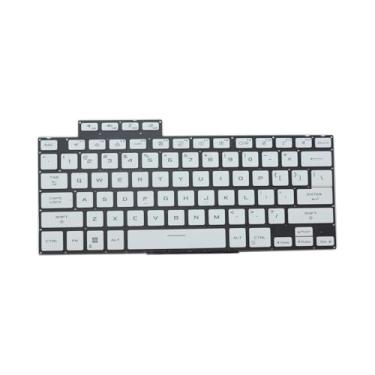 Imagem de Novo teclado de substituição para Asus ROG Zephyrus G14 GA402 GA402R retroiluminado EUA branco