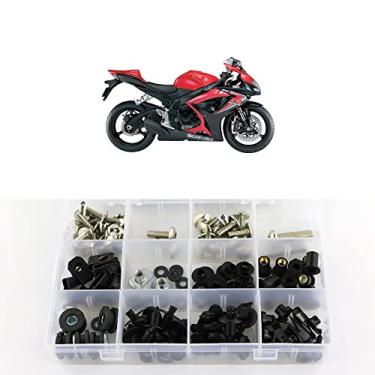 Imagem de Xitomer Acessórios para Motocicleta Total Parafusos de Carenagem Kits Arruela Fixador para Suzuki GSXR600 GSXR750 GSX-R600 GSX-R750 2006-2007 2006 2007.xitomer preto FBT00420
