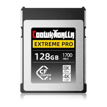 Imagem de Coowkooalla Cartão de memória CFexpress tipo B, cartão SD Cfexpress, leitura de até 1700 MB/s, vídeo 8K bruto (128 GB)