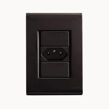 Imagem de Conjunto 4x2 1 Tomada 2P+T 20A Grafite LIZ 57173013 TRAMONTINA