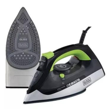 Imagem de Ferro de Passar Roupa Black Decker, FX2700, com Vaporizador, Sistema Antigotejamento, Preto, Verde e Branco - 110V