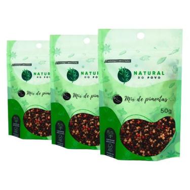 Imagem de Mix de Pimentas Orgânicas Premium Alta Qualidade Kit 3 Pouch - Natural